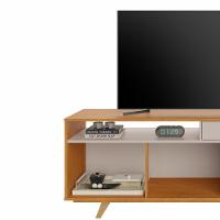 Rack Ímpar Para Tv Até 65 Polegadas Jcm Movelaria Cinamono Off White - 2