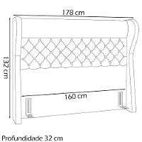 Cabeceira Queen 160 Cm Hav Linho E Corano Sl 76 Tcs 721 Peer Sl 76 Tcs 721 - 6