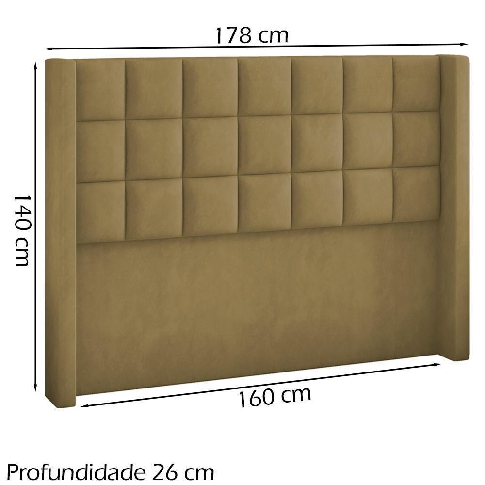 Cabeceira Queen 160 Cm Genov Veludo Sl 945 Peer Sl 945 - 6