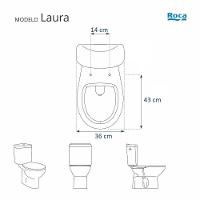 Tampa De Vaso Em Mdf Laura Branco Para Bacia Roca - 5