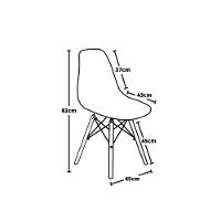 Kit Mesa Luiza 135cm Branca 4 Cadeiras Eiffel Pé Escuro Branco