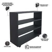 Sapateira Organizador Com 3 Prateleiras Pérola Preto - 7