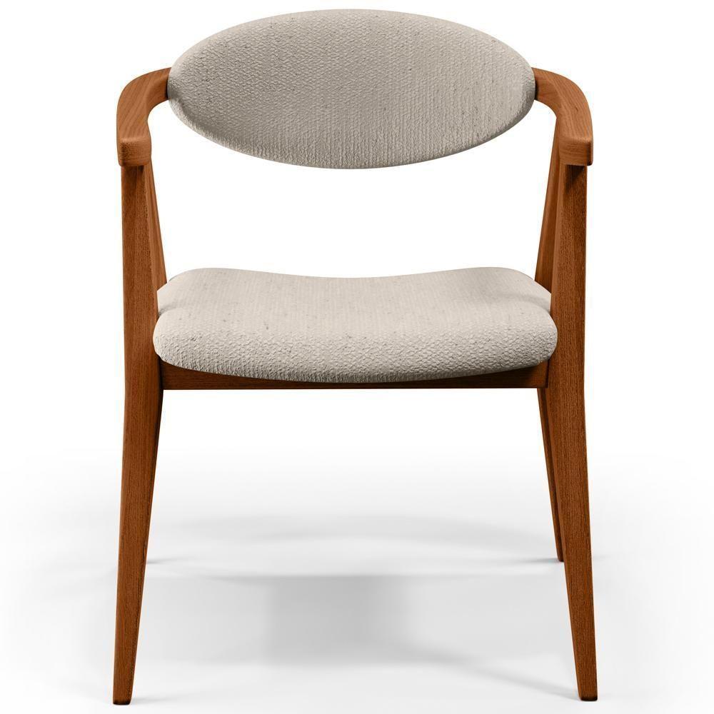 Kit 02 Poltronas Para Sala De Estar Cecília B04 Linho Cru - 7