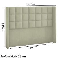 Cabeceira Queen 160 Cm Genov Veludo Sl 940 Peer Sl 940 - 12