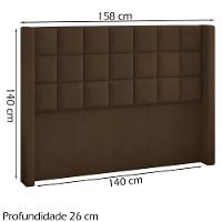 Cabeceira Casal 140 Cm Genov Veludo Sl 942 Peer Sl 942 - 9