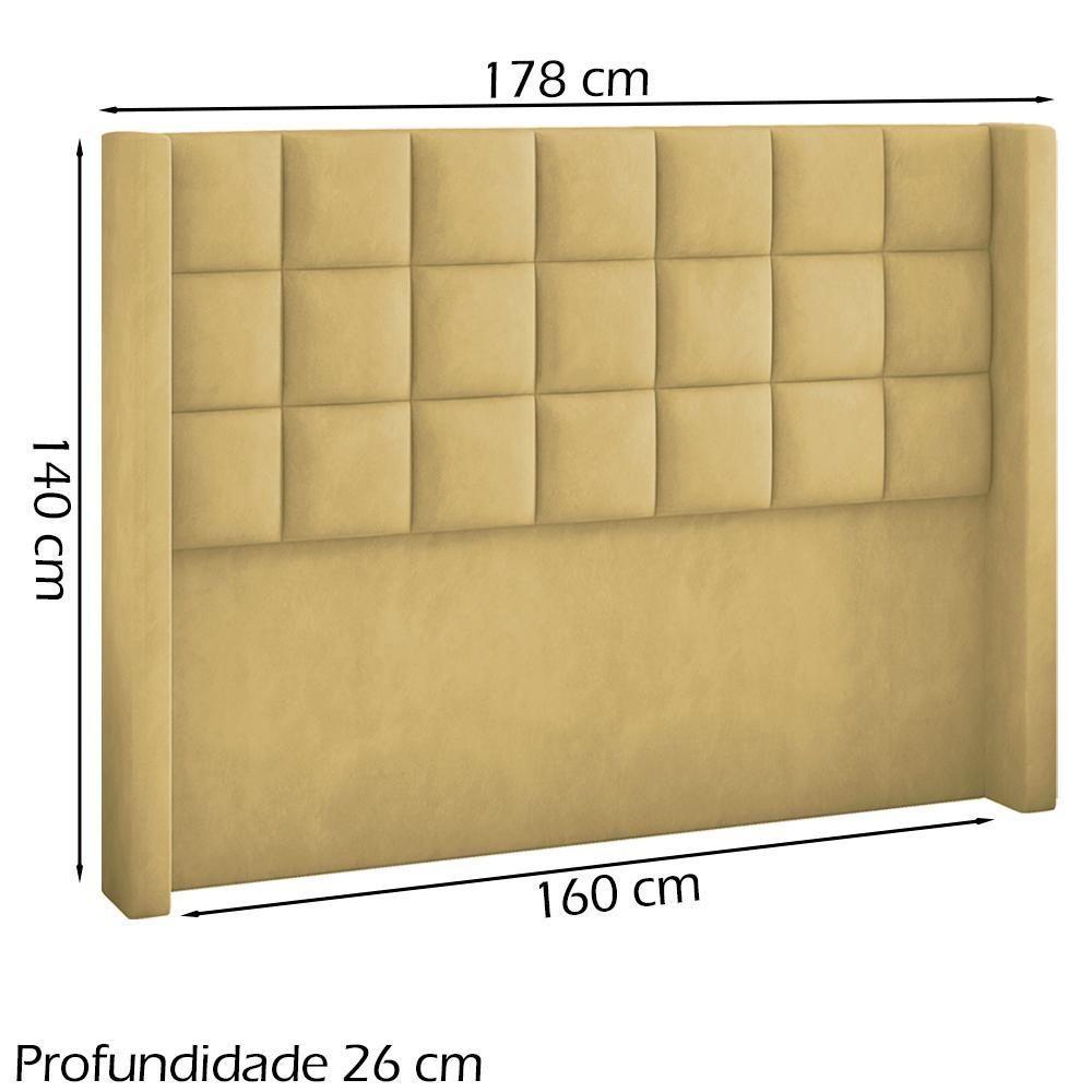 Cabeceira Queen 160 Cm Genov Veludo Sl 941 Peer Sl 941 - 8