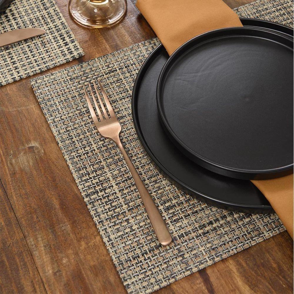 Jogo Americano Copa E Cia Avulso Trama Verde Com Palha - 3