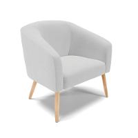 Poltrona Stella Linho Pés Palito Natural - D'rossi Cor A05 Cinza Claro - 1