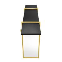 Aparador Industrial Brooklyn Preto Base Metálica Dourado D'rossi - 3