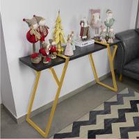 Aparador Industrial Brooklyn Preto Base Metálica Dourado D'rossi - 5