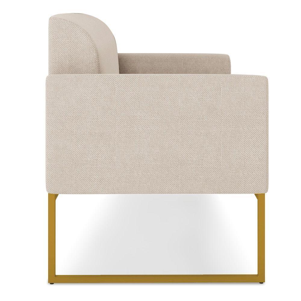 Namoradeira 02 Lugares Linho Dourado Cor A27 Areia - 4