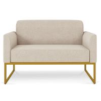 Namoradeira 02 Lugares Linho Dourado Cor A27 Areia - 5