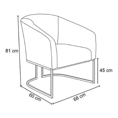 Kit 02 Poltronas Corano Base Industrial Dourada Cor Preto
