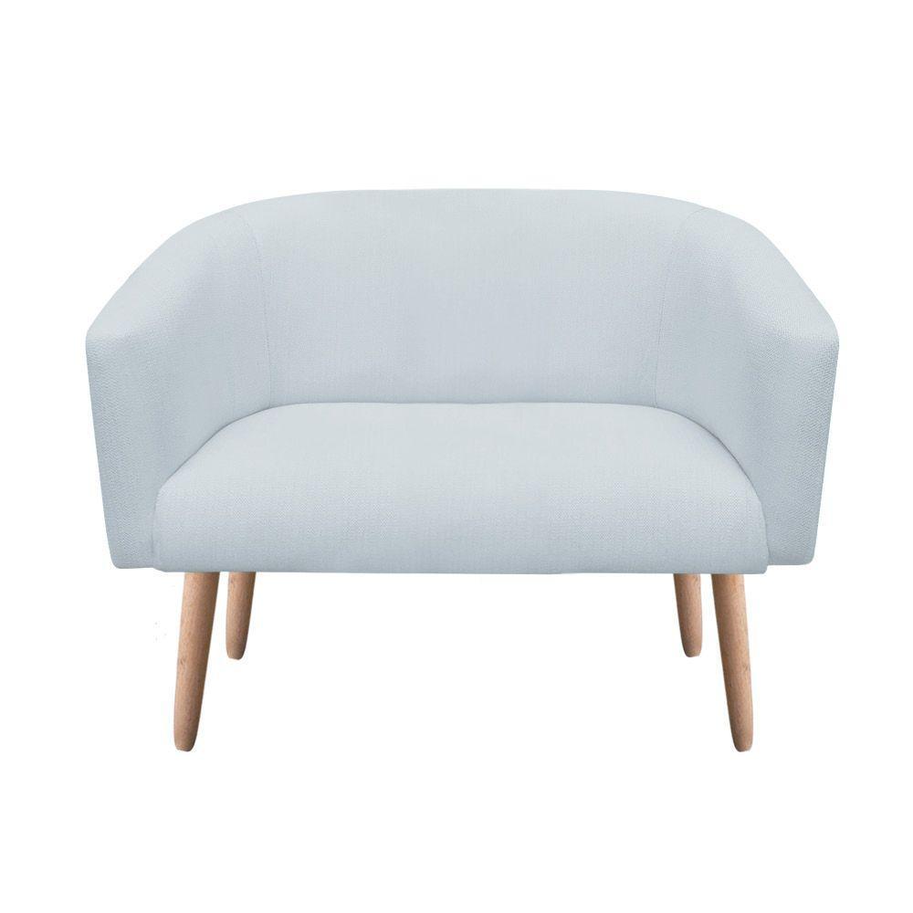 Namoradeira Stella 02 Lugares Linho Cinza Claro A05 - 4