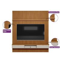 Painel Ripado Marisa Com 1 Nicho Com Tampo Engrossado E 1 Prateleira Nature E Off White 220x250 Cm - 3