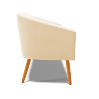 Namoradeira 02 Lugares Stella Suede Pés Palito Castanho - D'rossi Cor Marrom - 7