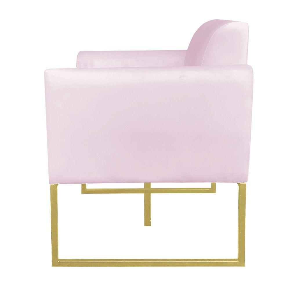 Namoradeira Marisa Suede Dourado Rosa Bebê - 6