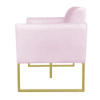 Namoradeira Marisa Suede Dourado Rosa Bebê - 6