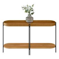 Buffet Aparador Isi Nature Fosco E Couro Caramelo 139x79 Cm L04 - D'rossi - 1