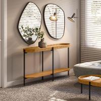 Buffet Aparador Isi Nature Fosco E Couro Caramelo 139x79 Cm L04 - D'rossi