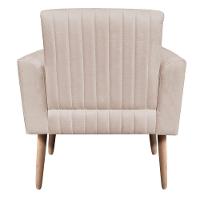 Poltrona Viena Gomada Suede Pés Palito Natural D'rossi Cor Bege - 7