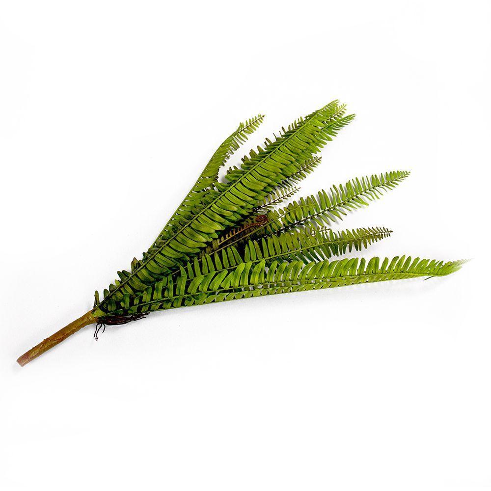 Samambaia Folhagem Artificial Com Print Verde 10x65 Cm - D'rossi - 1