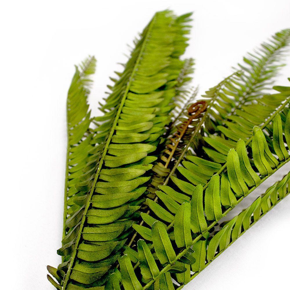 Samambaia Folhagem Artificial Com Print Verde 10x65 Cm - D'rossi - 2