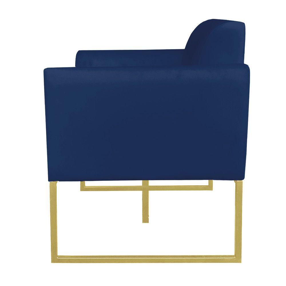 Namoradeira Marisa Suede Azul Marinho Dourado - 9