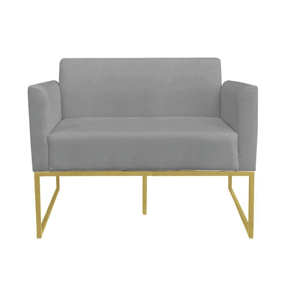 Namoradeira Marisa Suede Grafite Dourado - 6