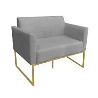 Namoradeira Marisa Suede Grafite Dourado - 2