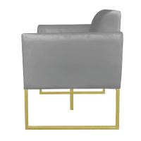 Namoradeira Marisa Suede Grafite Dourado