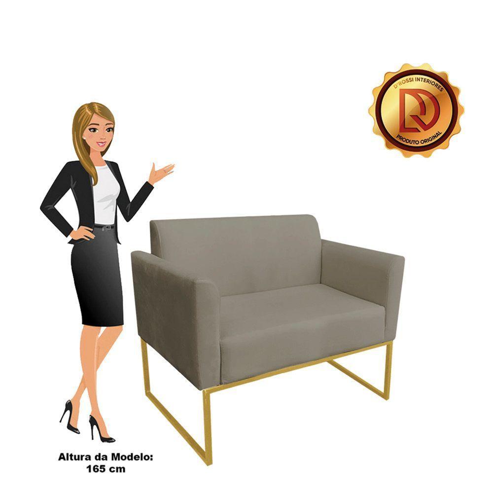 Namoradeira Marisa Suede Dourado Marrom Rato - 7