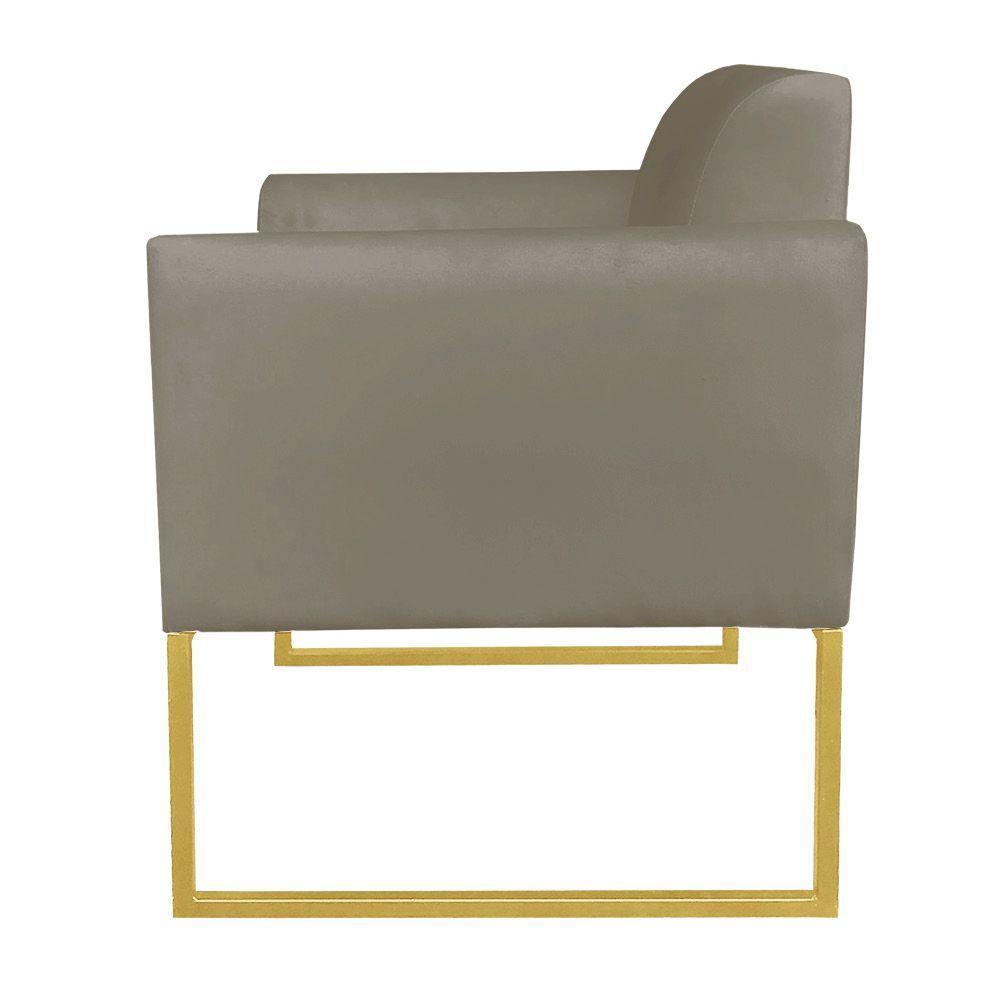 Namoradeira Marisa Suede Dourado Marrom Rato - 9