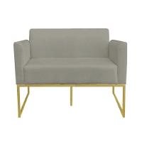 Namoradeira Marisa Suede Dourado Marrom Rato - 2