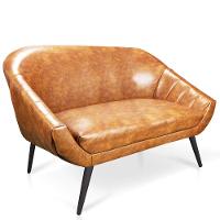 Kit 01 Namoradeira 02 Lugares E 01 Poltrona Giovana Corano Nozes Pés Palito De Ferro - 6