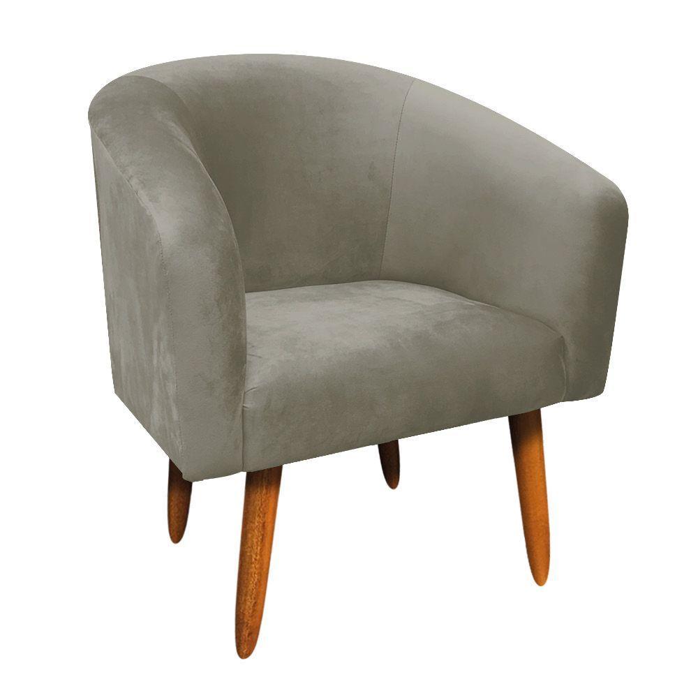 Kit 01 Namoradeira e 01 Poltrona Stella Suede Marrom Rato - 5