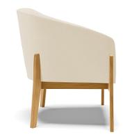 Poltrona Stella Linho Base Madeira Castanho - D'rossi Cor A19 Bege - 5