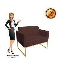 Namoradeira Marisa Suede Dourado Marrom - 7