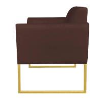 Namoradeira Marisa Suede Dourado Marrom - 9