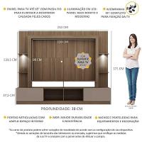 Estante Com Leds E Suporte Para Tv Até 65´´ Berlim Fg3384 Madeirada/lacca Fumê - 8