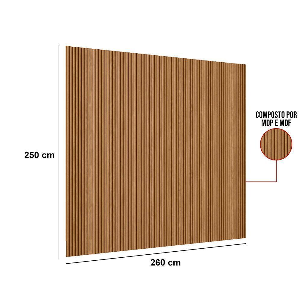 Painel Ripado Modular Marisa Nature Fosco 260x250 Cm D'rossi - 2