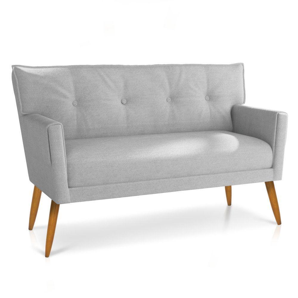 Kit Namoradeira E 02 Poltronas Anitta Linho Cinza D'rossi - 7