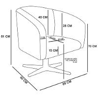 Kit 02 Poltronas Suede Base Cromada Marrom Rato