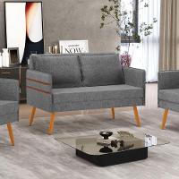 Namoradeira 02 Lugares Mari Linho Grafite A26 Castanho - 8