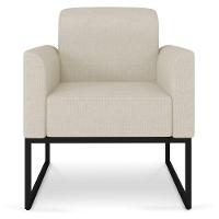 Poltrona Marisa Linho Preto Cor A19 Grosso Bege