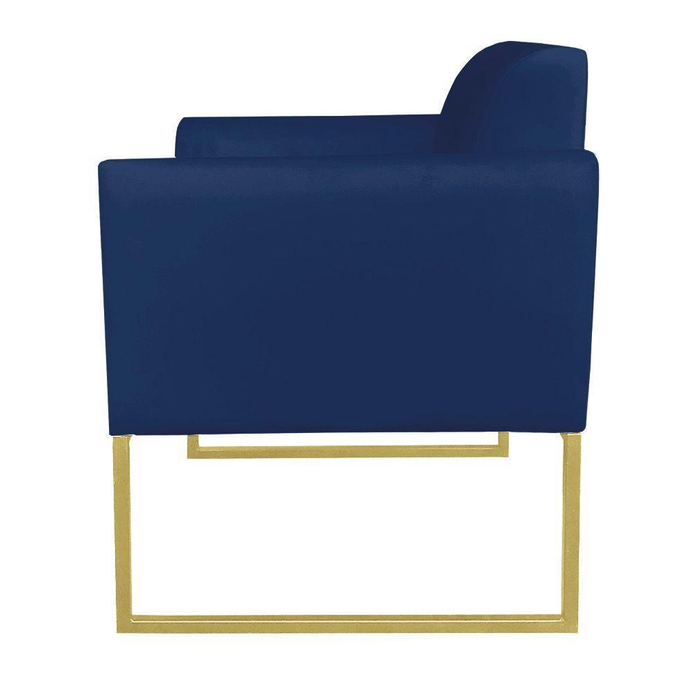 Poltrona Marisa Suede Azul Marinho - 4