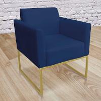 Poltrona Marisa Suede Azul Marinho - 3