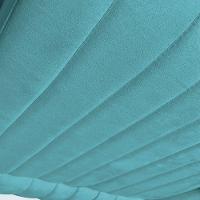 Poltrona Giratória Gomada Base Madeira Azul Turquesa - 5