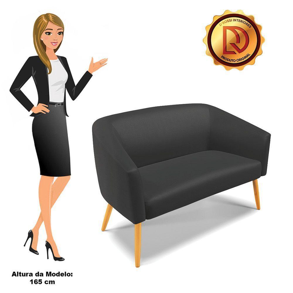 Namoradeira Corino Preto Pés Palito Castanho - 3