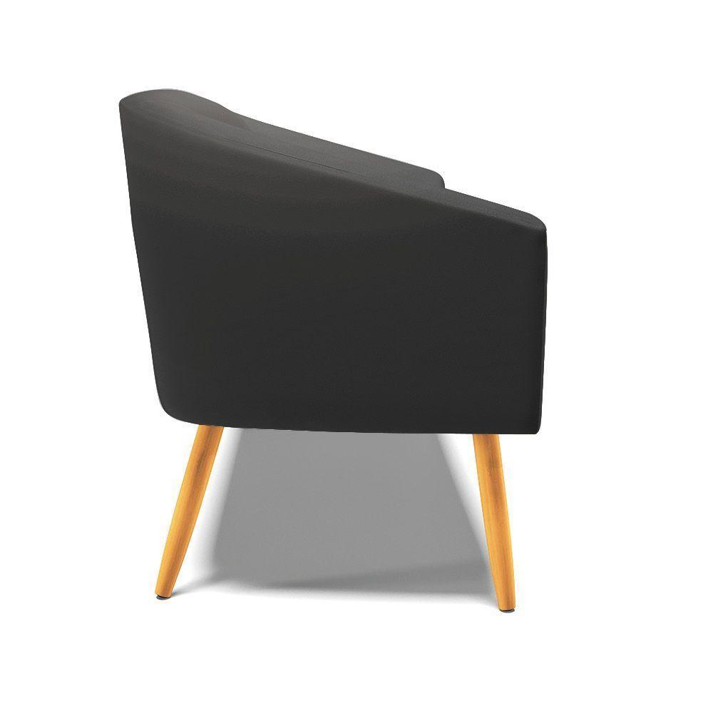 Namoradeira Corino Preto Pés Palito Castanho - 6